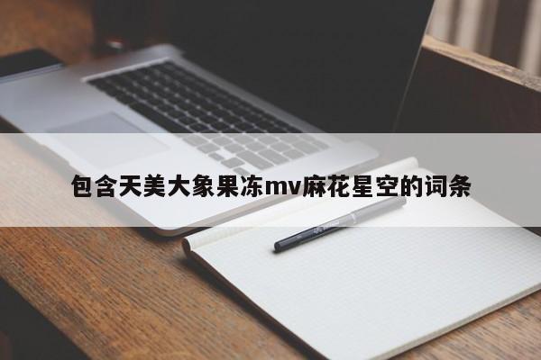 包含天美大象果冻mv麻花星空的词条
